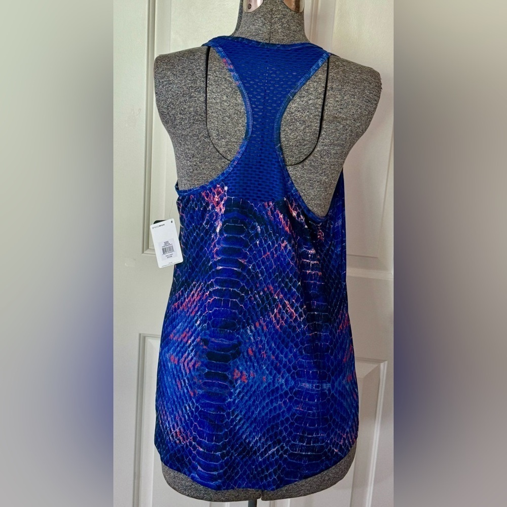 Reebok Blue & Pink Patterned Racerback Tank Top - Picture 3 of 7